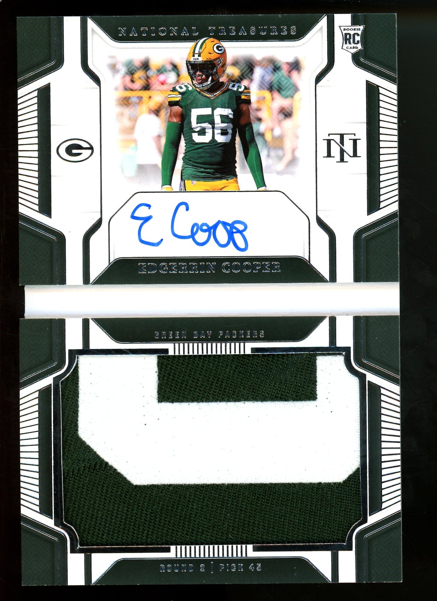 2024 Panini National Treasures Edgerrin Cooper Prime Signatures Rookie Jumbo Booklet /99 Packers