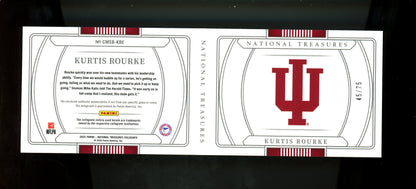 2025 Panini National Treasures Kurtis Rourke Patch Autograph Booklet /75 Hoosiers