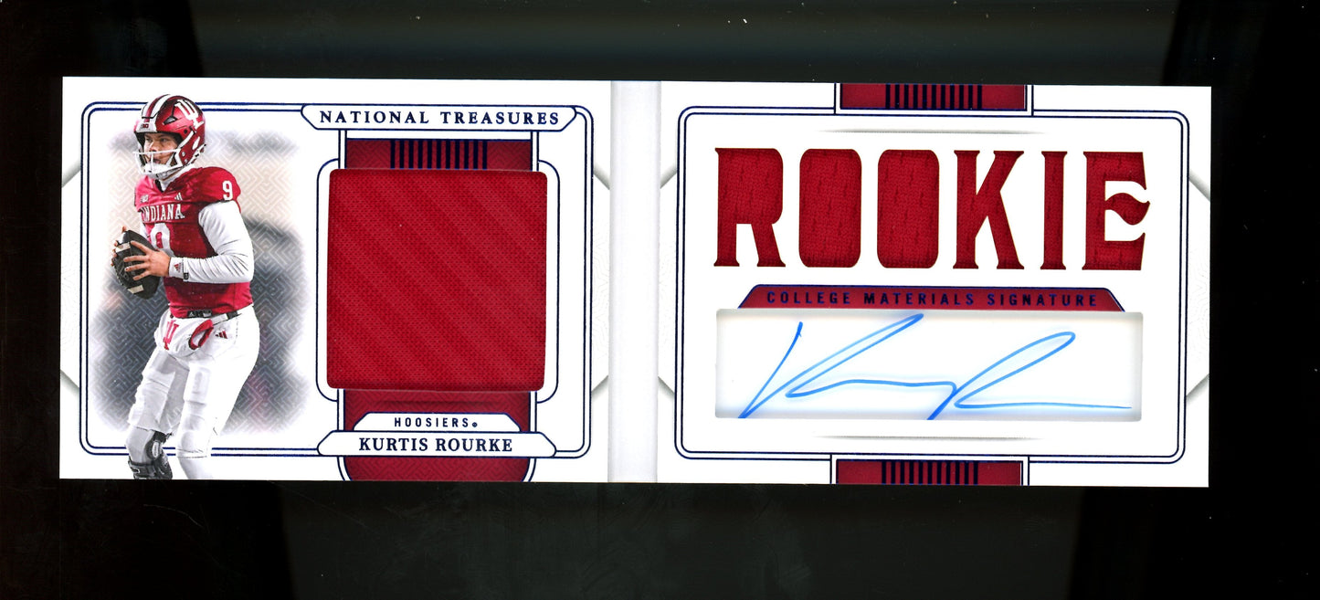 2025 Panini National Treasures Kurtis Rourke Patch Autograph Booklet /75 Hoosiers