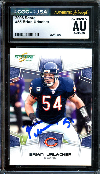 2008 Panini Score Brian Urlacher Authentic Autograph CGC Authentic