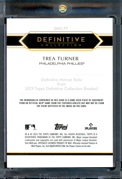 2025 Topps Definitive Trea Turner Helmet Relic /25 Phillies