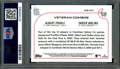 2022 Topps Sapphire Chrome One Last Dance Pujols / Wainwright / Molina PSA 10 Cardinals