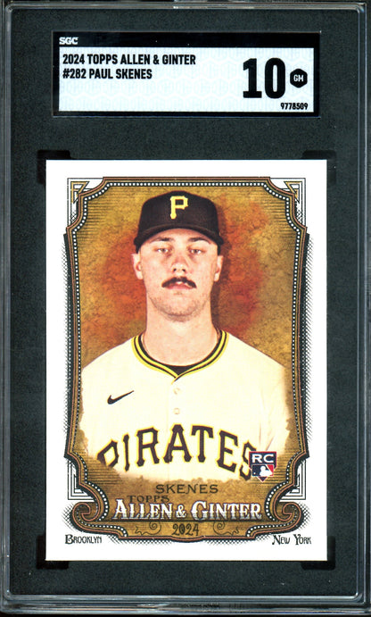 2024 Topps Allen and Ginter Paul Skenes Rookie SGC 10 Pirates
