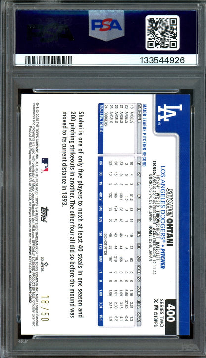 2025 Topps Series Two Shohei Ohtani Gold Diamante /50 PSA 9 Dodgers