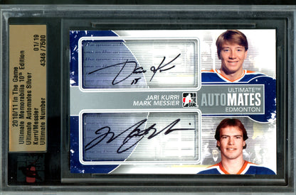 2010 In The Game Ultimate Jari Kurri / Mark Messier AutoMates /19 Oilers