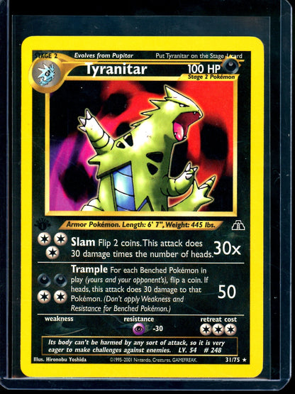 2001 Pokemon Neo Discovery Tyranitar 1st Edition 31/75 (B)
