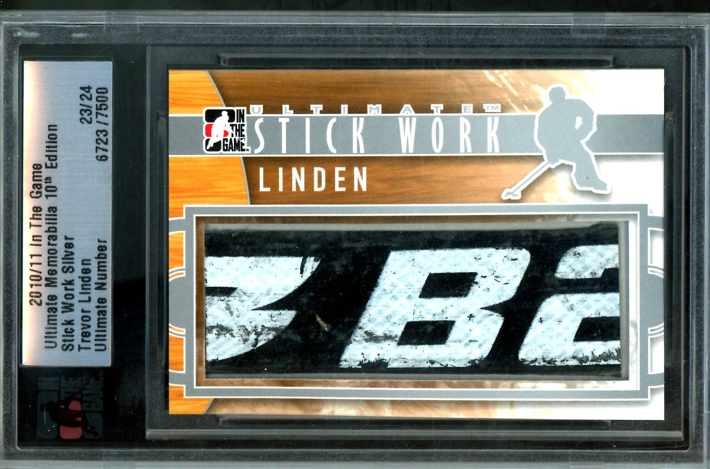 2010 In The Game Ultimate Trevor Linden Stick Work Relic /24 Canucks