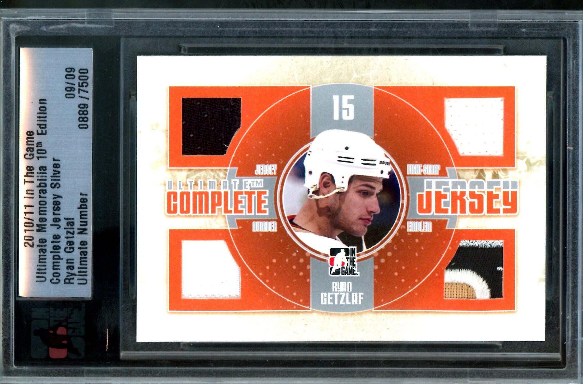 2010 In The Game Ultimate Ryan Getzlaf Complete Jersey /9 Ducks