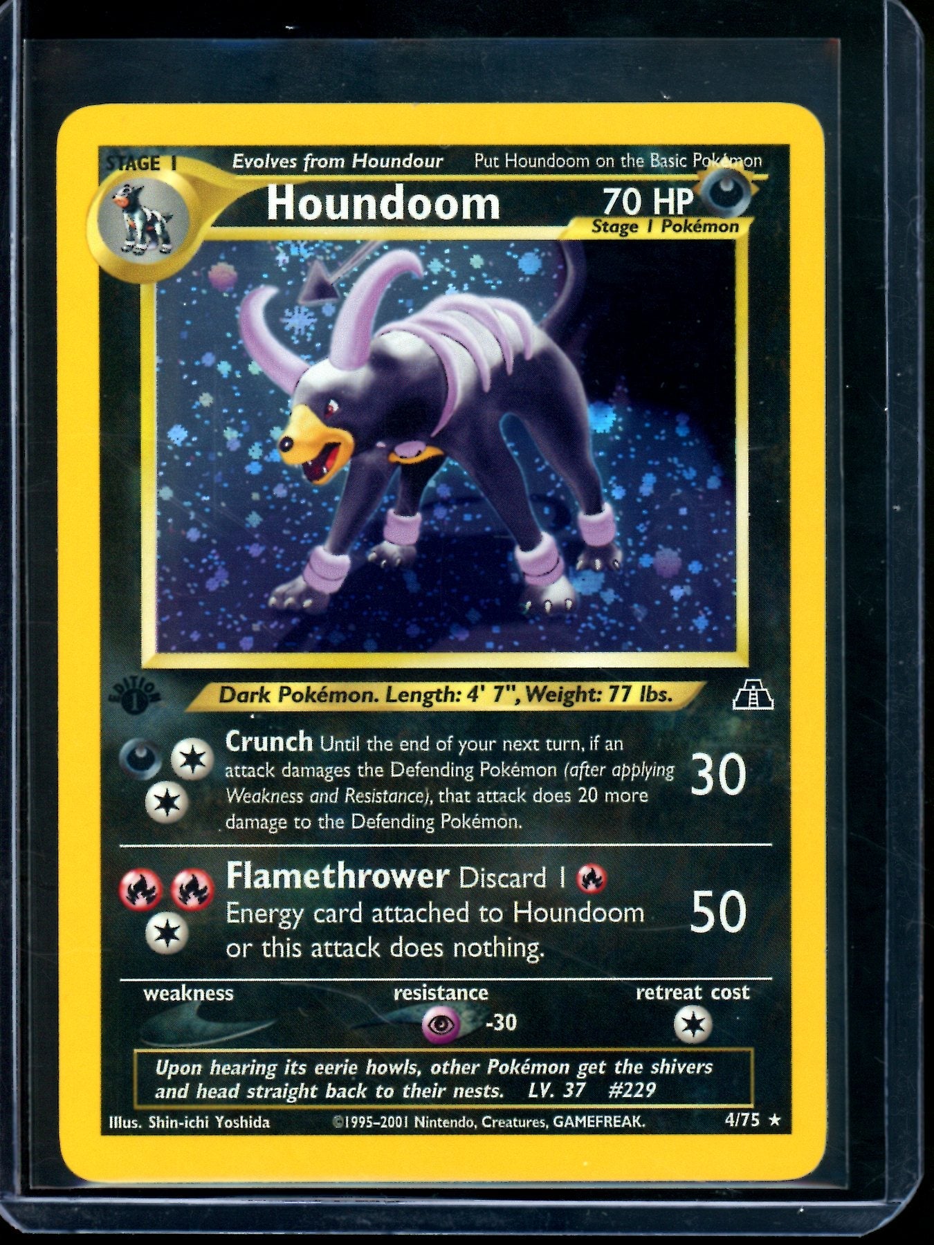 2001 Pokemon Neo Discovery Houndoom 1st Edition Holo 4/75