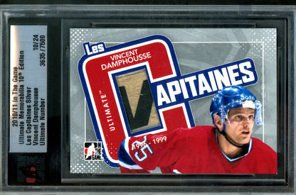 2010 In The Game Ultimate Vincent Damphousse Les Capitaines Silver Memorabilia /24 Canadiens