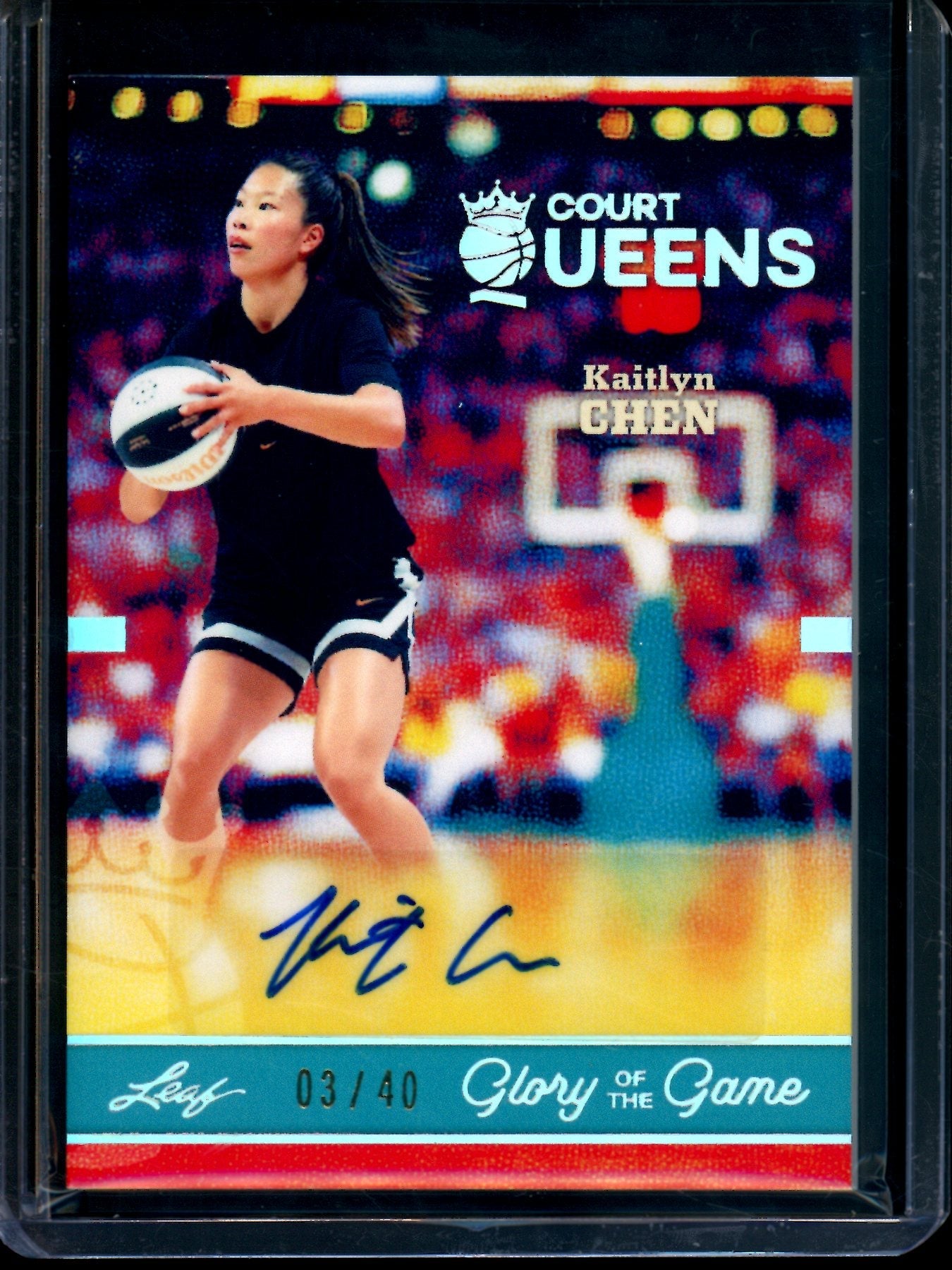 2025 Leaf Glory Of The Game Kaitlyn Chen Court Queens Autograph /40