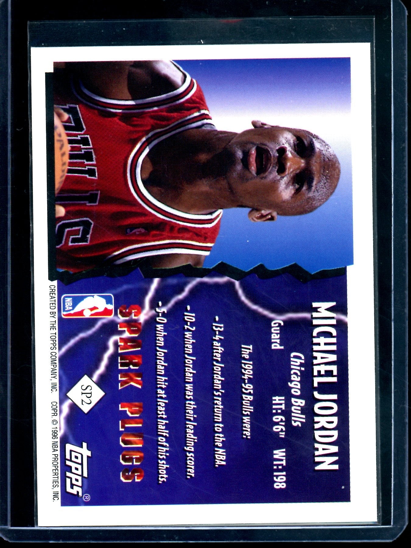 1996 Topps Michael Jordan Spark Plugs #SP2 Bulls