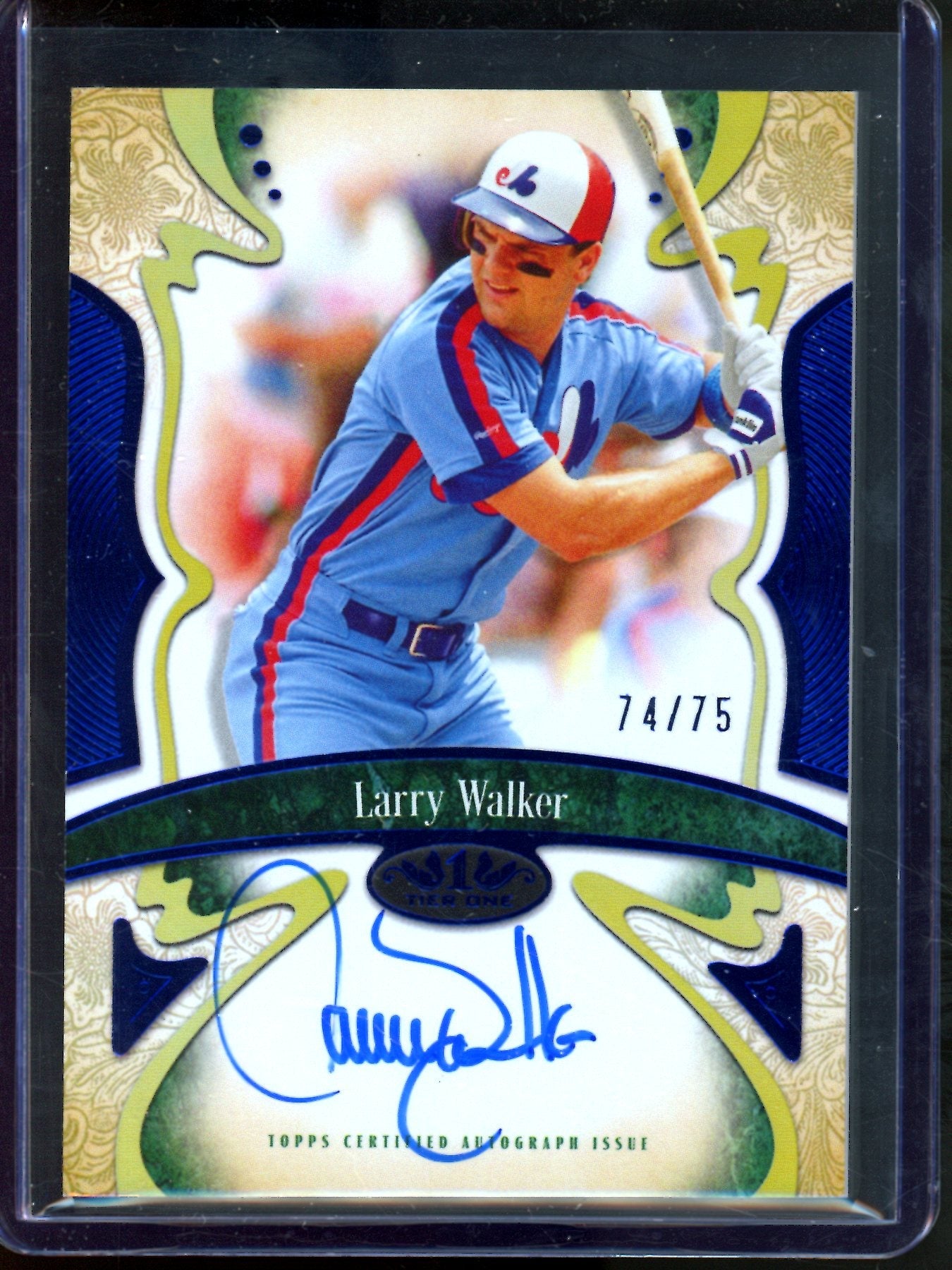 2026 Topps Tier One Larry Walker Blue Connoisseurs Autograph /75 Expos - Trading Card Market
