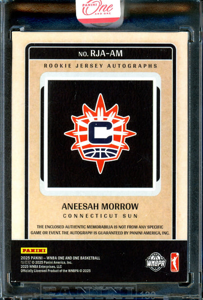 2025 Panini One and One Aneesah Morrow Rookie Jersey Autographs /99 Encased Suns