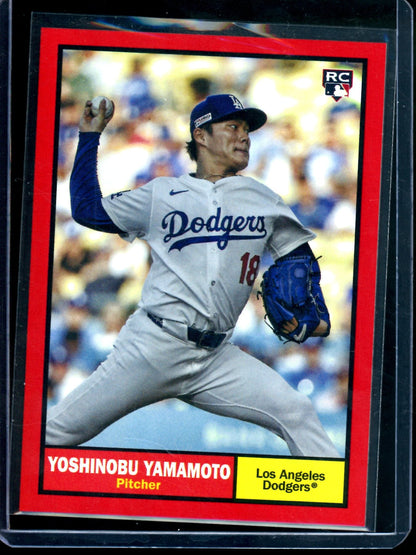 2024 Topps Archives Yoshinobu Yamamoto Red Foil Rookie /50 Dodgers