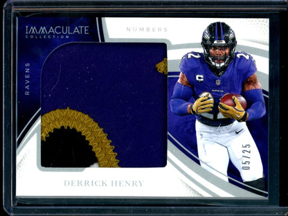 2025 Panini Immaculate Derrick Henry Numbers Jumbo Relic /25 Ravens