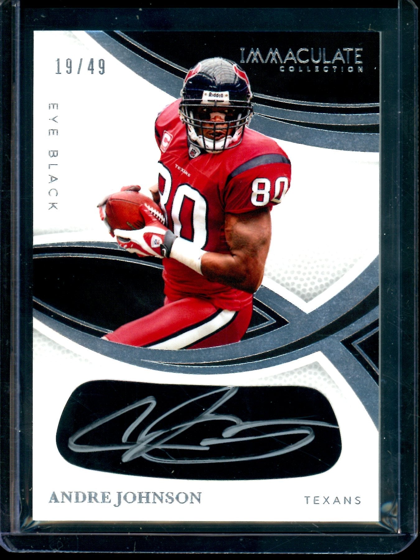2025 Panini Immaculate Andre Johnson Eye Black Autograph /49 Texans