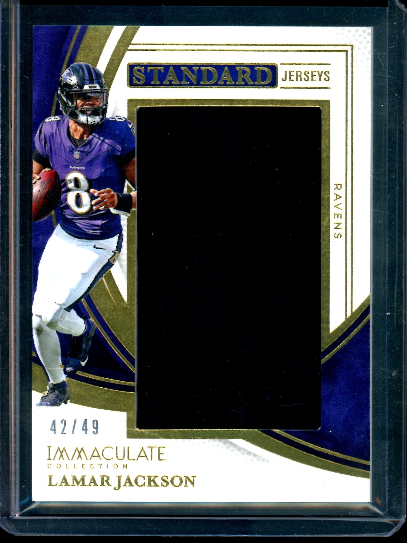 2025 Panini Immaculate Lamar Jackson Standard Jerseys Jumbo /49 Ravens