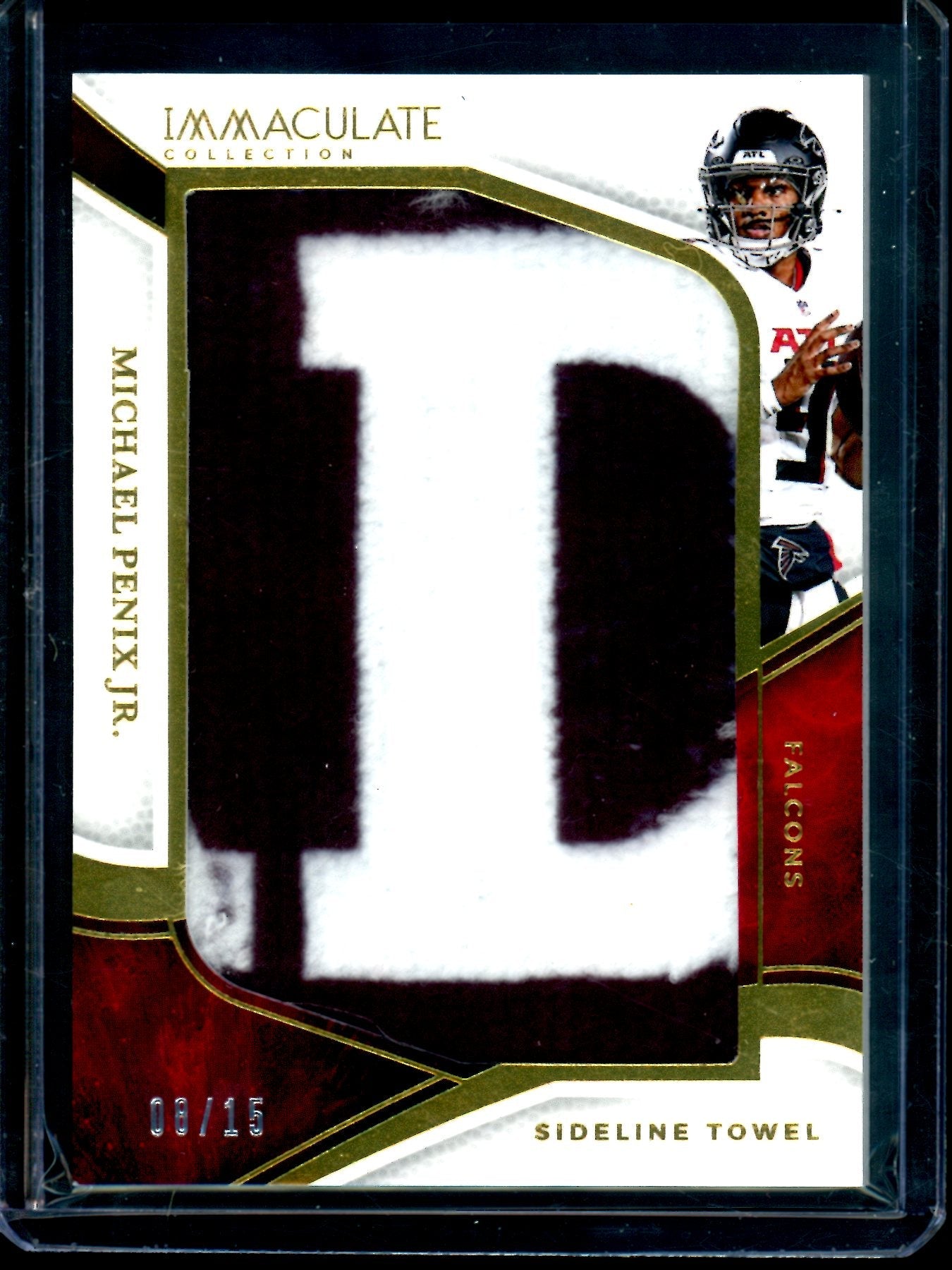 2025 Panini Immaculate Michael Penix Jr Sideline Towel Relic /15 Falcons