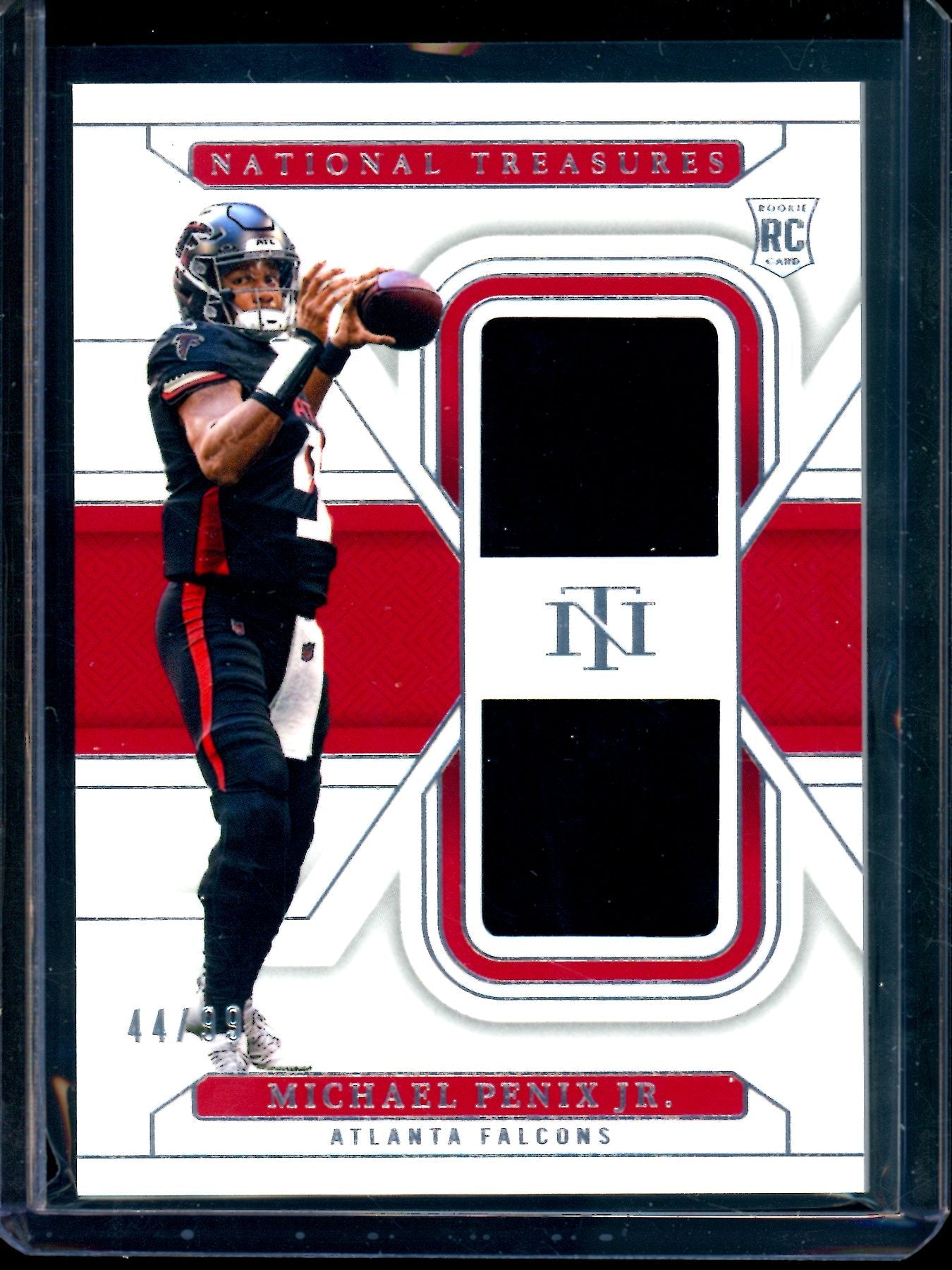 2024 Panini National Treasures Michael Penix Jr Rookie Dual Patch /99 Falcons