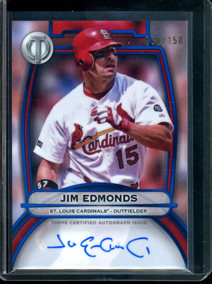 2025 Topps Tribute Jim Edmonds Blue Autograph /150 Cardinals