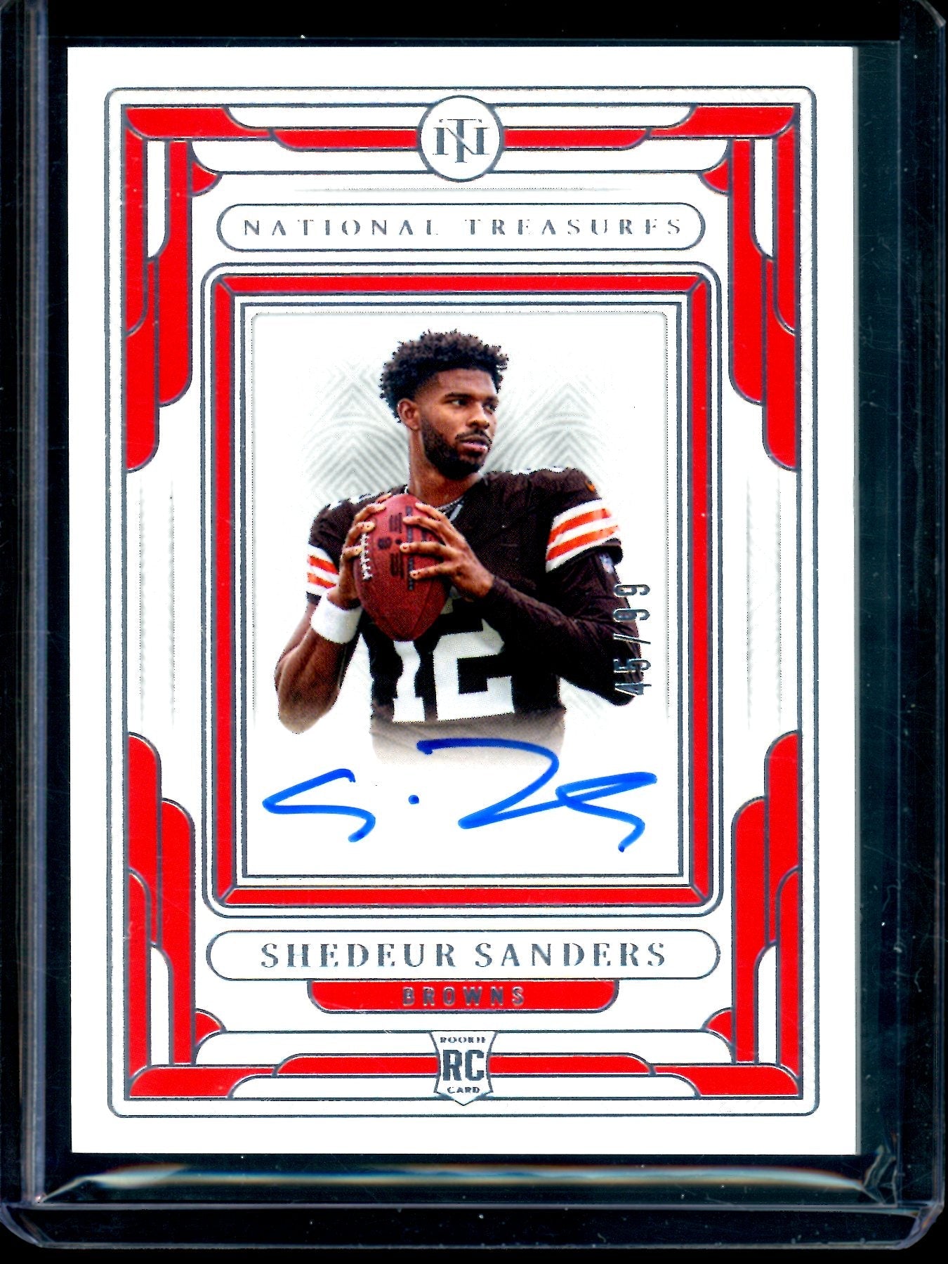 2025 Panini National Treasures Shedeur Sanders Rookie Autograph /99 Browns