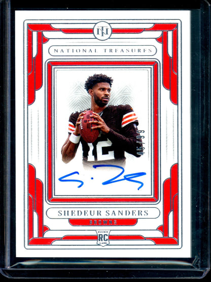 2025 Panini National Treasures Shedeur Sanders Rookie Autograph /99 Browns