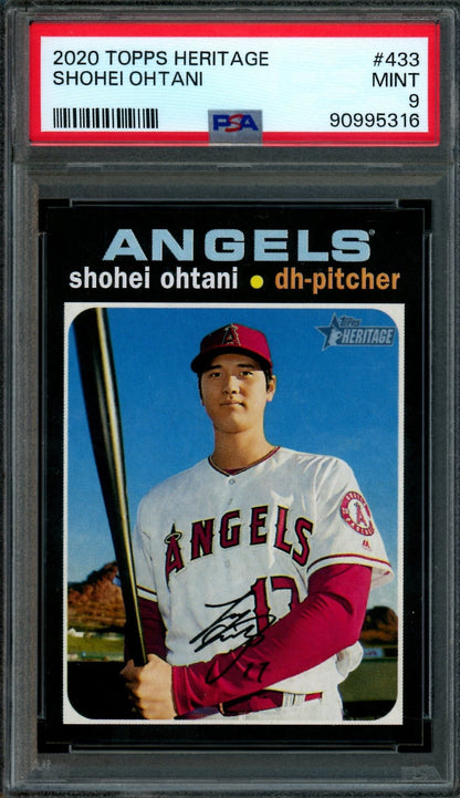 2020 Topps Heritage Shohei Ohtani #433 PSA 9 Angels