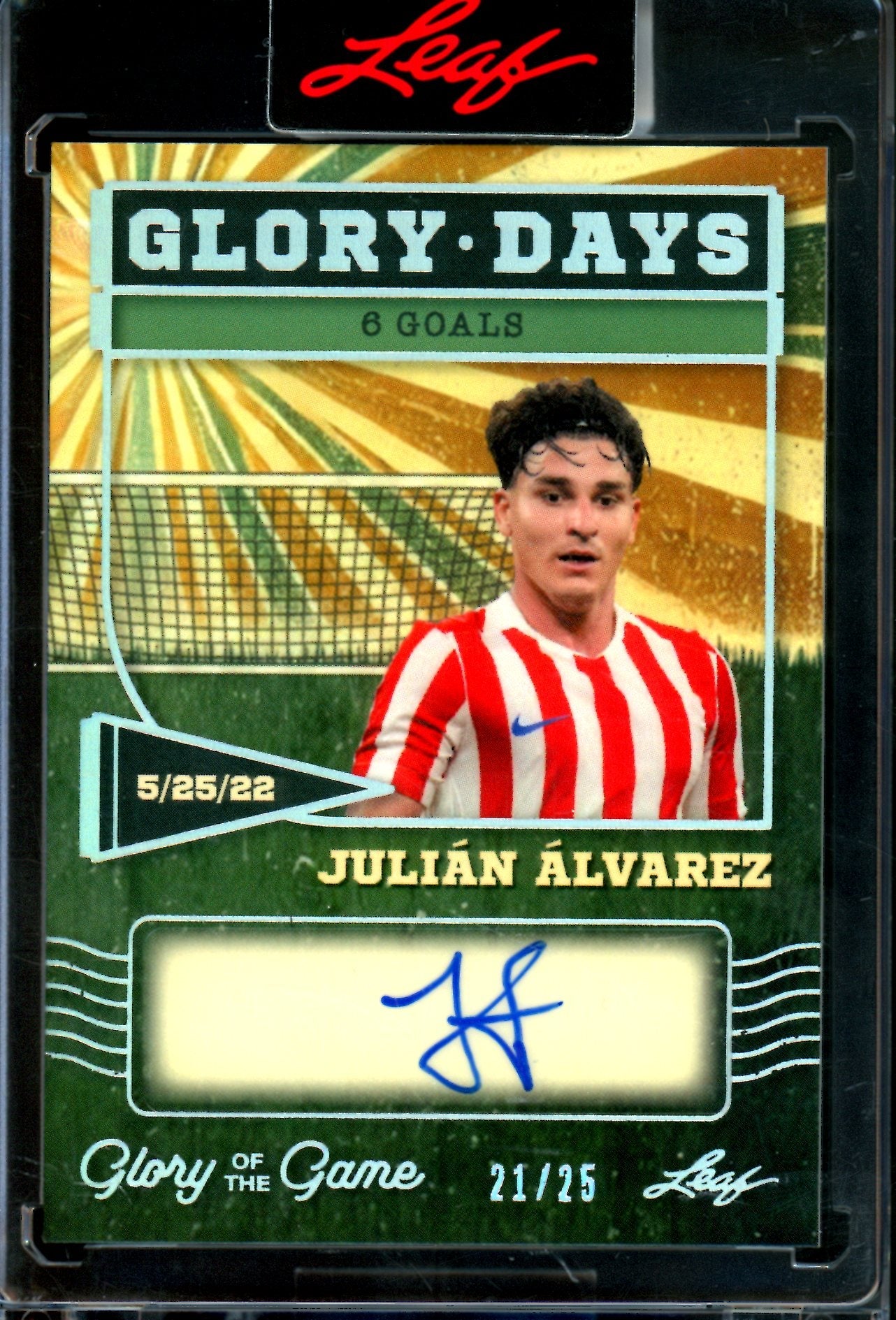 2026 Leaf Glory Of The Game Julian Alvarez Glory Days Autograph /25