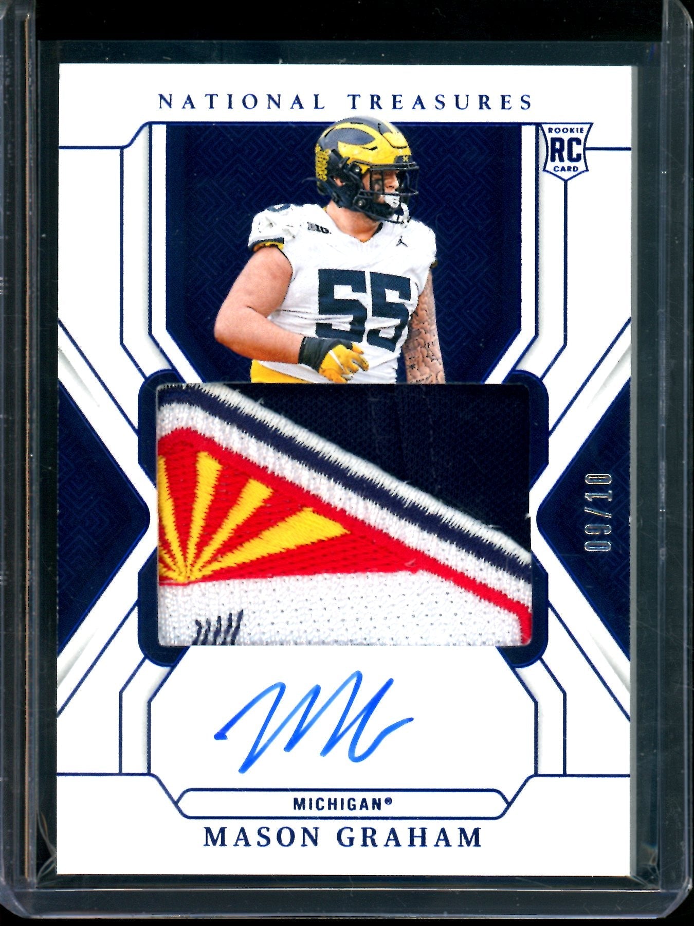2025 Panini National Treasures Mason Graham Rookie Patch Autograph /10 Michigan