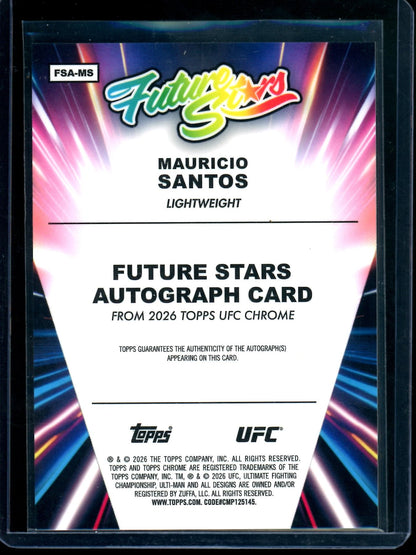 2026 Topps Chrome Mauricio Santos Future Stars Autograph