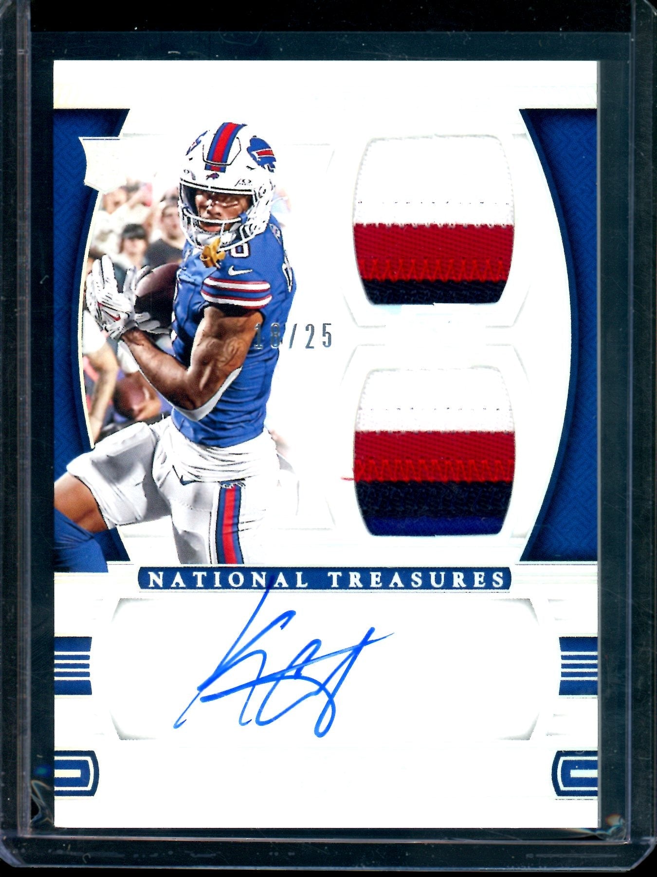 2024 Panini National Treasures Keon Coleman Rookie NFL Gear Signatures /25 Bills