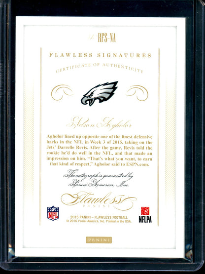 2015 Panini Flawless Nelson Agholor Rookie Autograph /25 Eagles