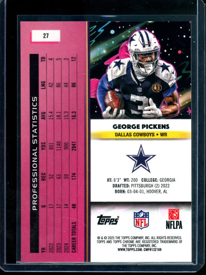 2025 Topps Cosmic George Pickens Red Lava /5 Cowboys