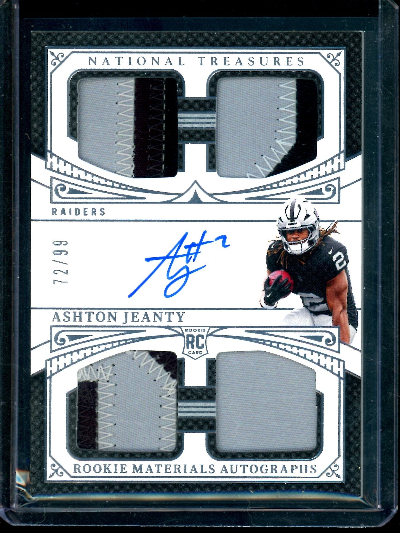 2025 Panini National Treasures Ashton Jeanty Rookie Materials Autographs /99 Raiders