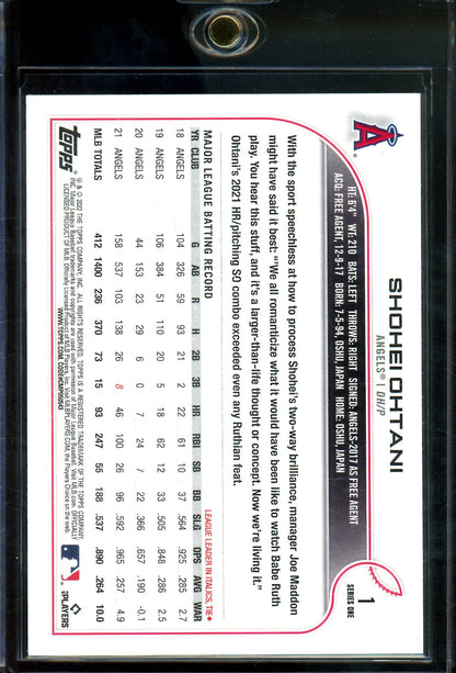 2022 Topps Flagship Shohei Ohtani Gold Foil Angels / Dodgers