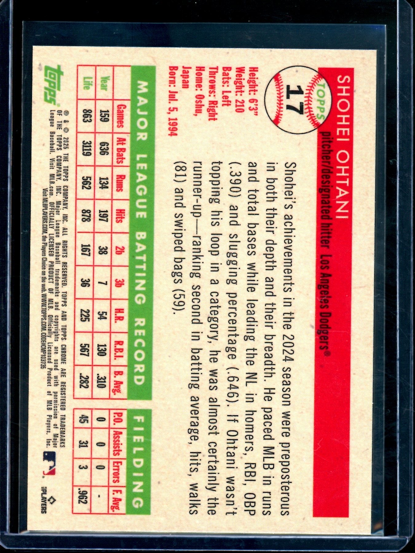 2026 Topps Platinum Shohei Ohtani Gold Wave Refractor /50 Dodgers