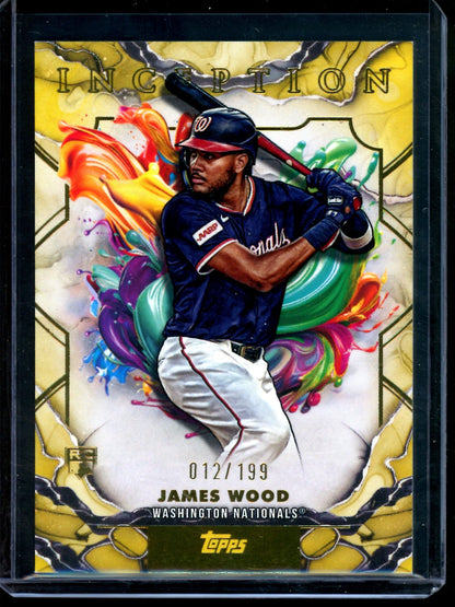 2026 Topps Inception James Wood Rookie Yellow /199 Nationals