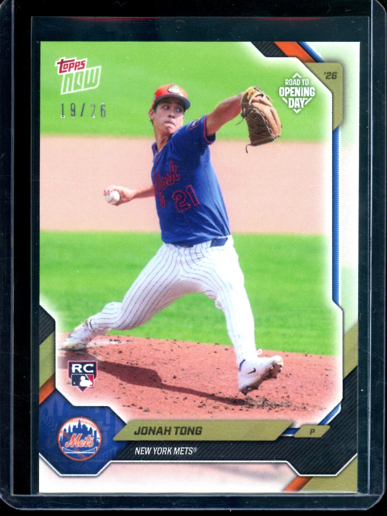 2026 Topps Now Jonah Tong Road to Opening Day Rookie /26 Mets