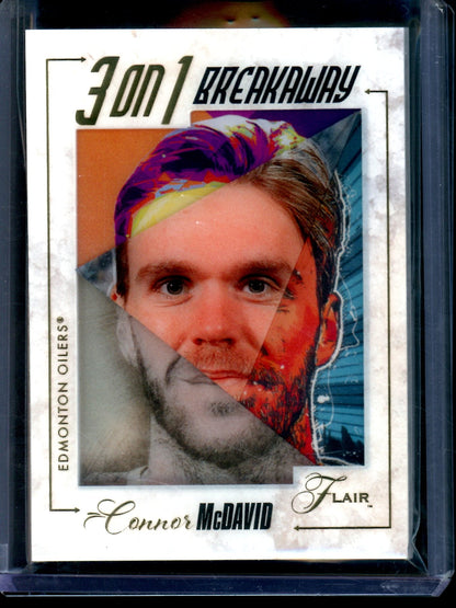 2026 Upper Deck Flair Connor McDavid 3 on 1 Breakaway SP Oilers