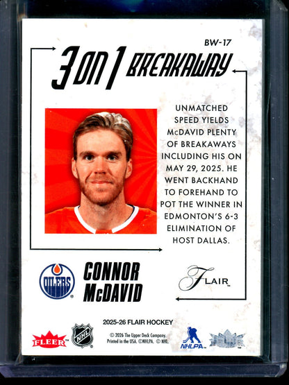 2026 Upper Deck Flair Connor McDavid 3 on 1 Breakaway SP Oilers