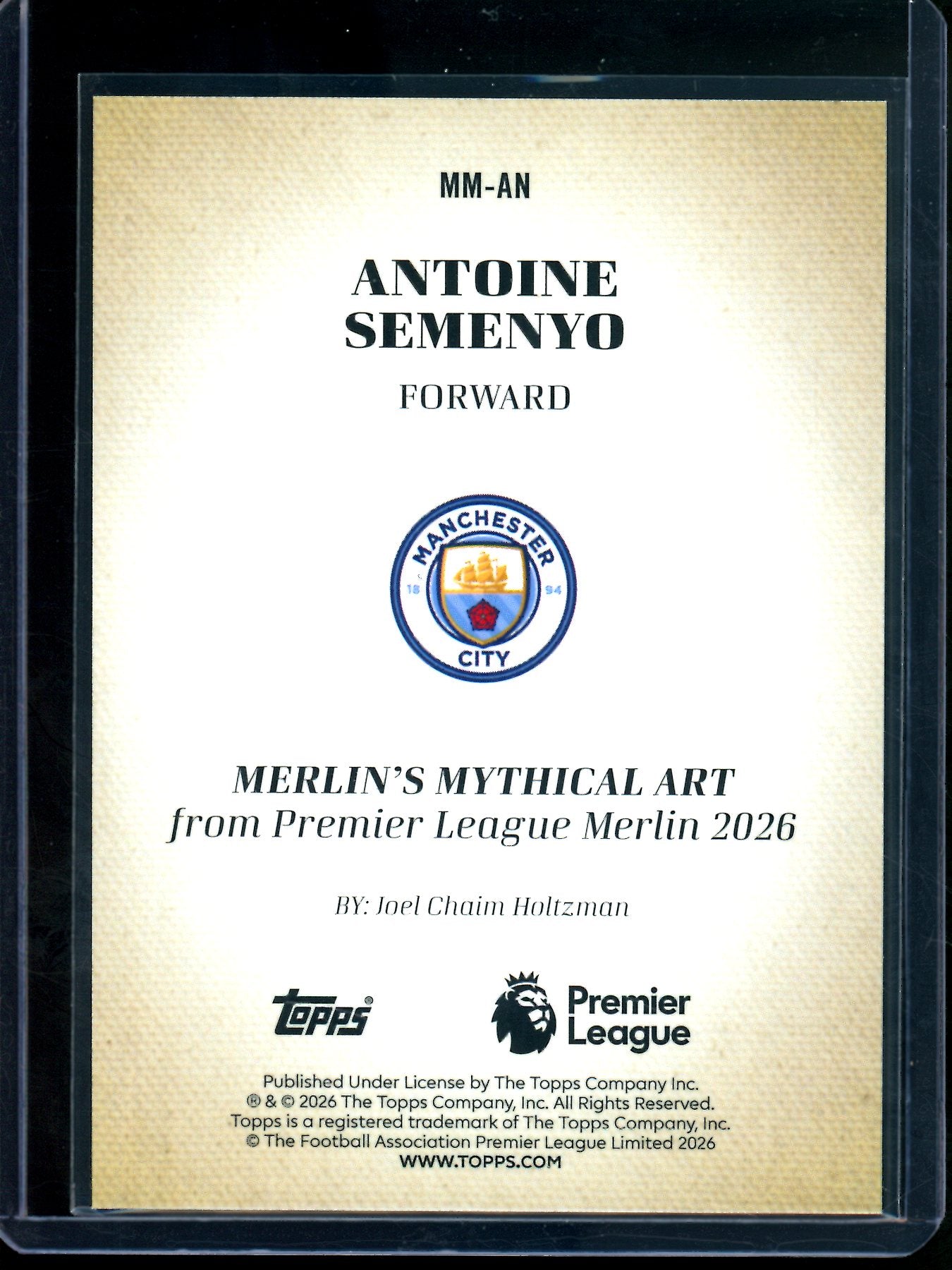 2026 Topps Merlin Antoine Semenyo Mythical Art SP Manchester City