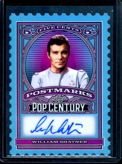 2026 Leaf Pop Century William Shatner Postmarks Autograph Blue /8