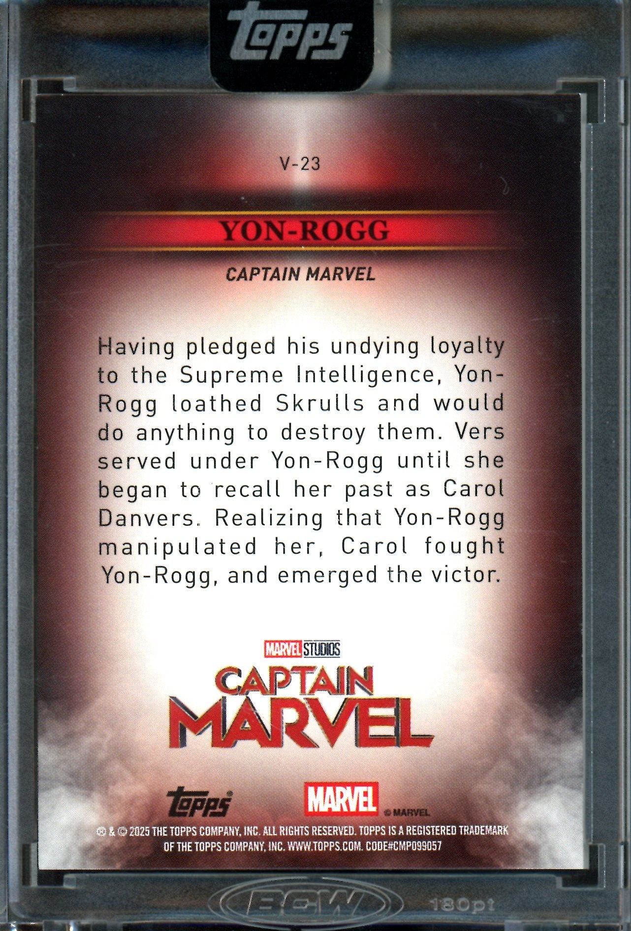 2025 Topps Encased Yon-Rogg Black Encased Refractor /10 Captain Marvel