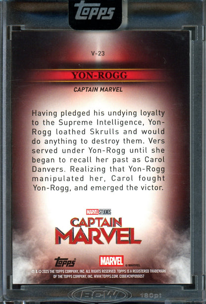 2025 Topps Encased Yon-Rogg Black Encased Refractor /10 Captain Marvel