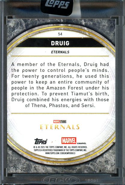 2025 Topps Encased Druig Black Encased Refractor /10 Eternals
