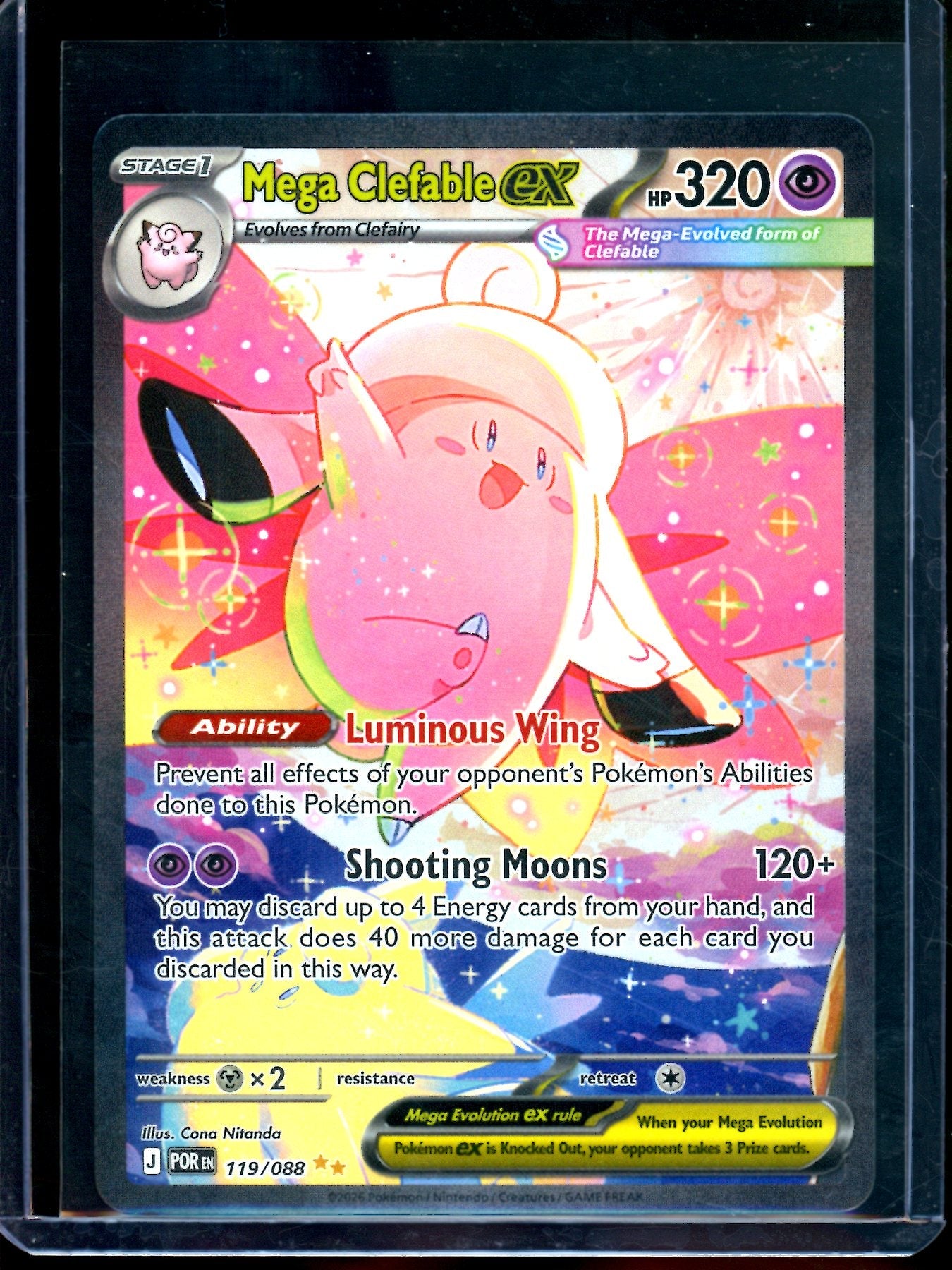 2026 Pokemon Perfect Order Mega Clefable EX 119/088