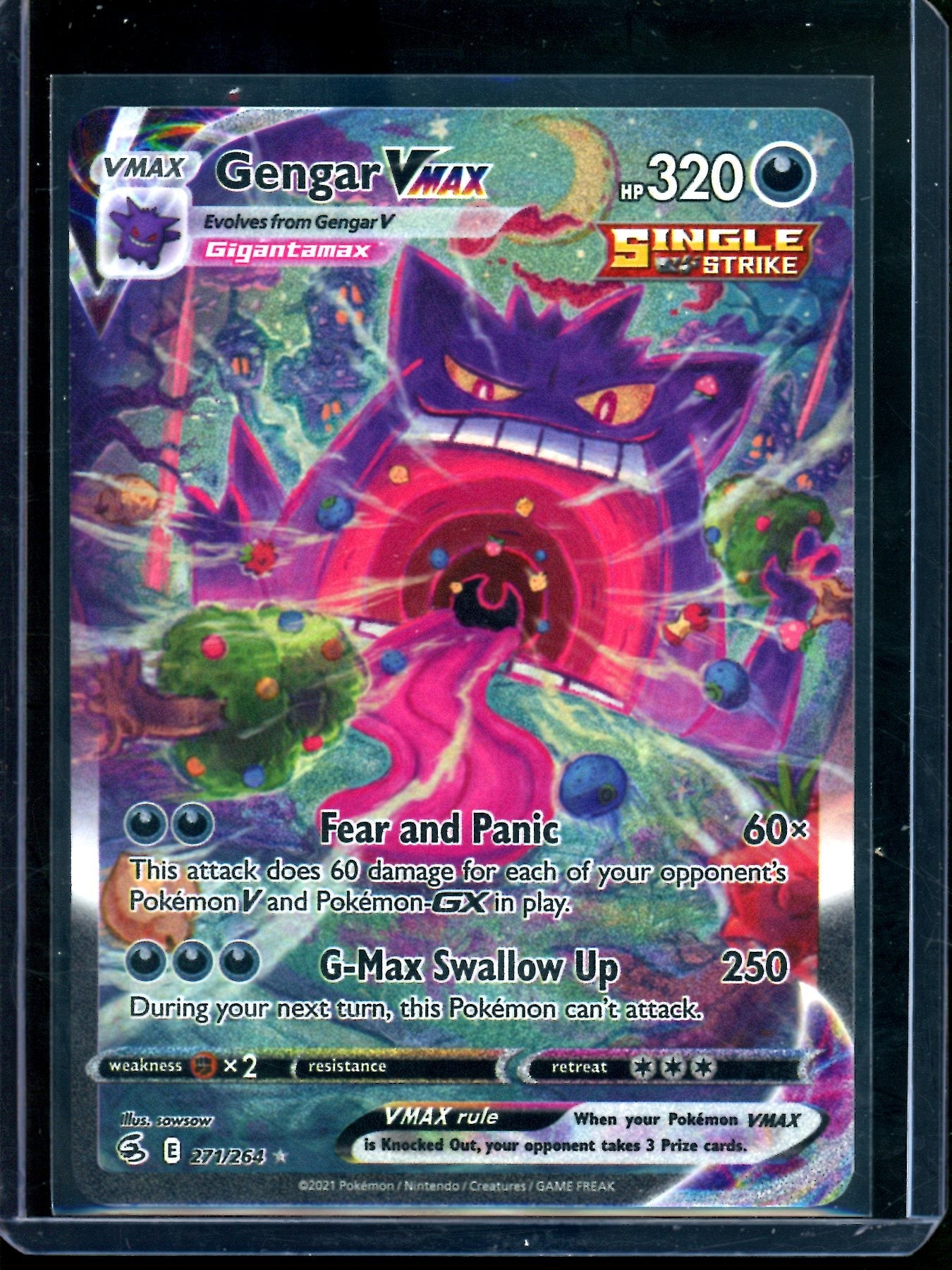 2021 Pokemon Fusion Strike Gengar VMAX 271/264