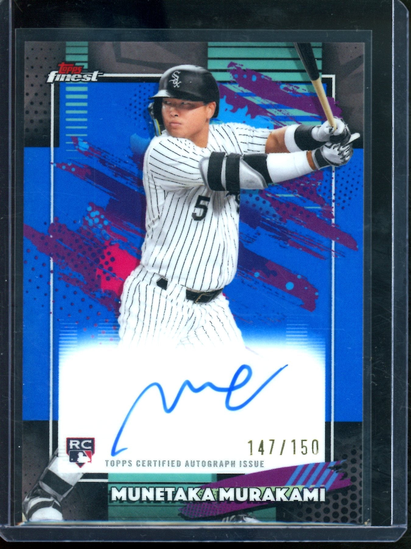 2026 Topps Finest Munetaka Murakami Blue Refractor Rookie Autograph /150 White Sox