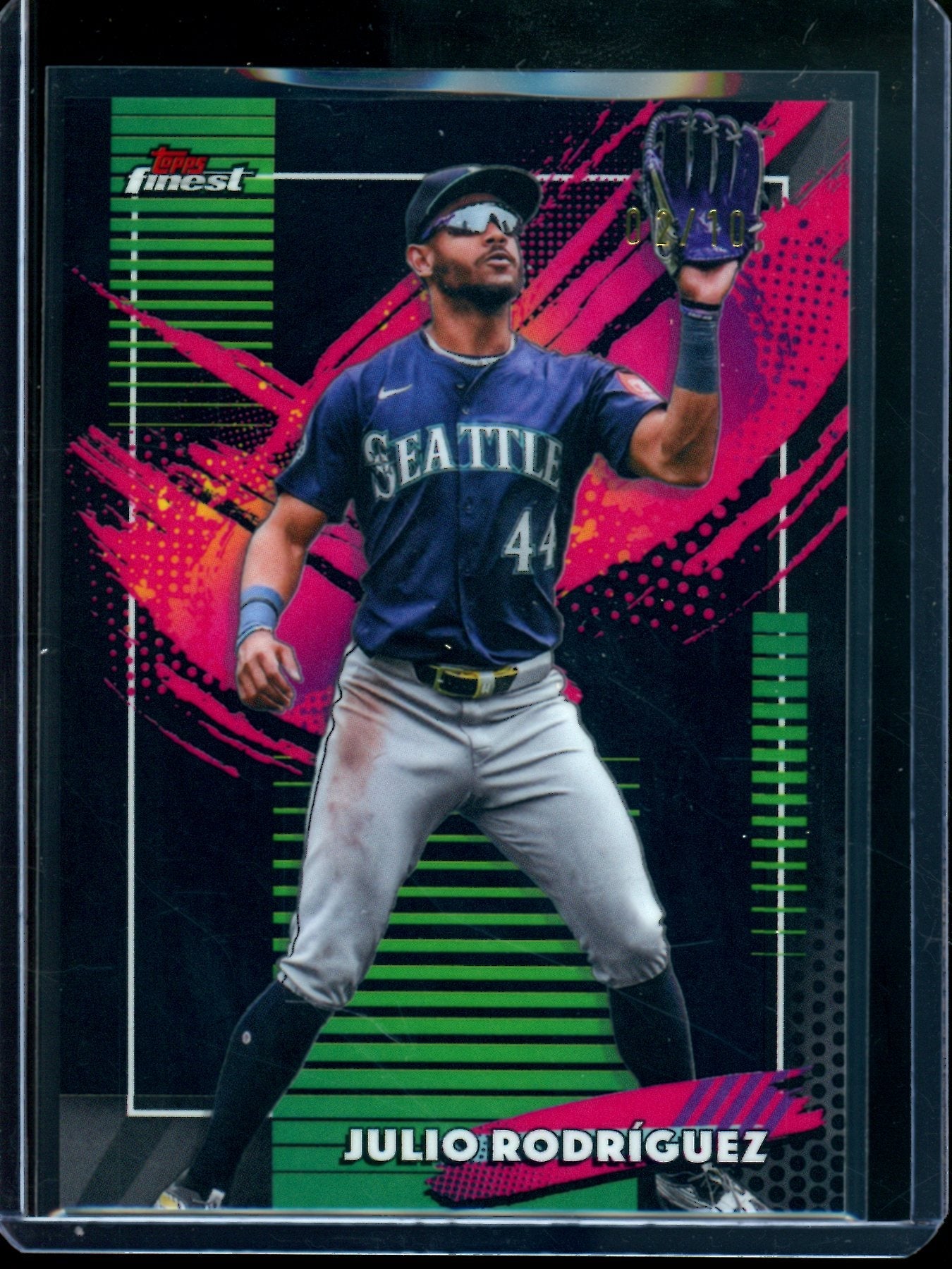 2026 Topps Finest Julio Rodriguez Black Refractor Rare /10 Mariners